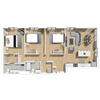 Crystal Flats 3 Bedroom Floor Plan